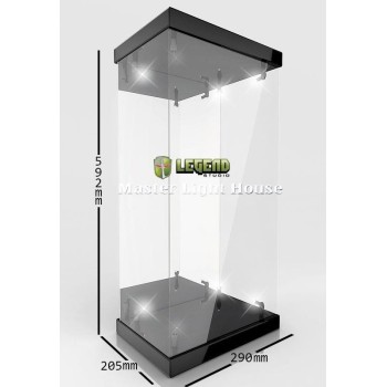 Master Light House Acrylic Display Case with Lighting for 1/4 Action Figures (black)